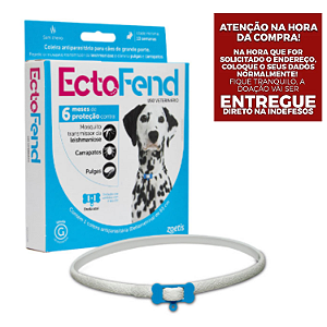 Coleira Antiparasitas EctoFend Zoetis Azul para Cães 65cm