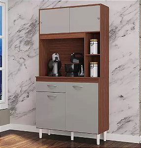 Kit Cozinha Compacto com Portas de Correr 90cm