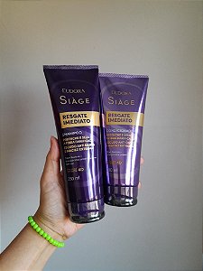 Combo Siage Resgate Imediato: Shampoo 250ml + Condicionador 200ml Eudora