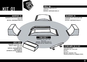 COMBO MÓDULOS PARA SKATE STREET (KIT 1)