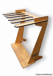 RACK / SUPORTE PARA PRANCHA DE SURF COM (5 BAIAS) MADEIRA C/ PROTEÇÃO
