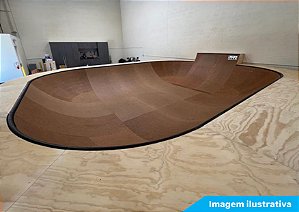 BOWL SKATE MADEIRA 70 cm Altura, Áreas Cobertas (1 Extenção)