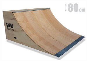 Quarter 80 - Skate Rampa para Skate madeira Saphu Ramps