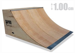 Quarter 1.00 - Skate Rampa para skate de madeira Saphu Ramps