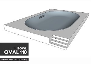 BOWL SKATE "OVAL 110" COM DECK