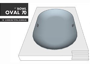 BOWL SKATE "OVAL 70" COM DECK