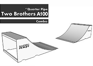 COMBO "TWO BROTHERS A100" QUARTER PIPE 1.00 Altura (2 itens)