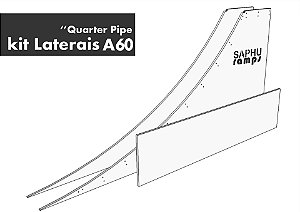 Quarter Pipe "KIT LATERAIS A60" (3 Peças) c/ Deck Superior