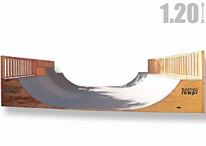 MINI RAMP 1.20 (Base) + EXTENÇÃO central (30cm) + Guarda corpo Total, para (Áreas Cobertas)