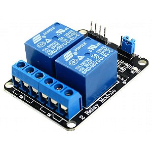 MODULO RELÉ 5V 2 CANAIS COM OPTOACOPLADOR