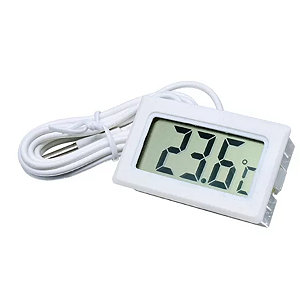 TERMÔMETRO DIGITAL DE TEMPERATURA BRANCO COM DISPLAY
