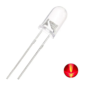 LED VERMELHO DE ALTO BRILHO 5MM