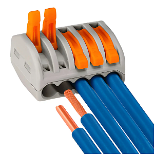 CONECTOR EMENDA 5 VIAS PARA FIOS ENGATE RÁPIDO