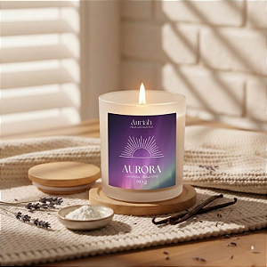 Vela Aromática Calmante - Aurora | Lavanda e Baunilha