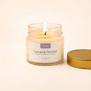 Vela Aromática Lavanda Serena 130g | Auriah Essenciais
