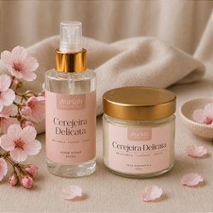 Kit Cerejeira Delicata | Vela + Home Spray
