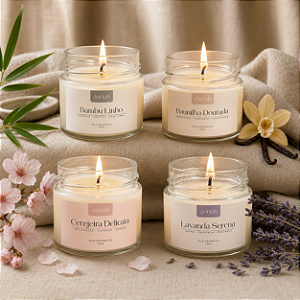 Kit Velas Essenciais Auriah | 4 Velas Aromáticas
