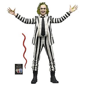 NECA Beetlejuice (Black and White Suit) Action Figure