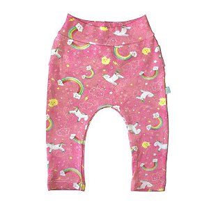 Calça Babado BioBaby Bebê Arco-íris