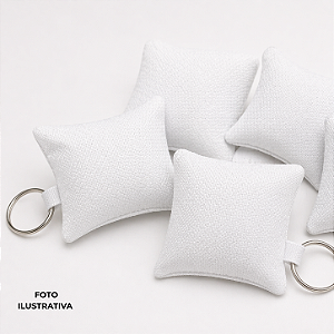 Almochaveiro Para Sublimação em oxford branco 100% poliéster 7x7cm Kit c/ 10