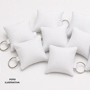 Almochaveiro Para Sublimação em oxford branco 100% poliéster 7x7cm Kit c/ 100