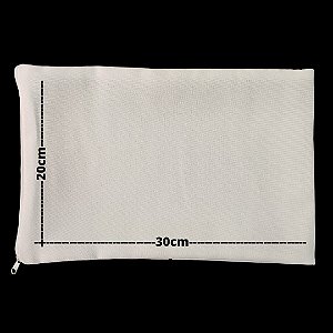 Capa de almofada para sublimação oxford branco 100% poliéster 20cm x 30cm