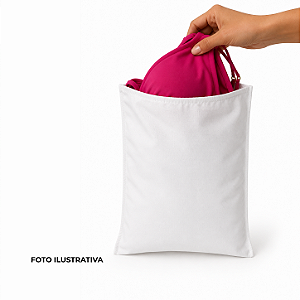 Saquinho para sublimação em oxford branco 100% poliéster 10cm x 15cm sem cordinha