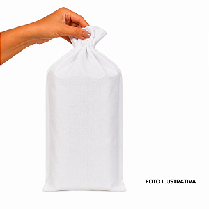 Saquinho para sublimação em oxford branco 100% poliéster 15cm x 20cm sem cordinha