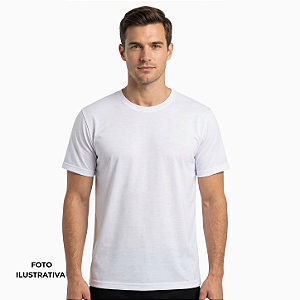Camisa para sublimação tradicional branca gola punho 100% poliéster Premium