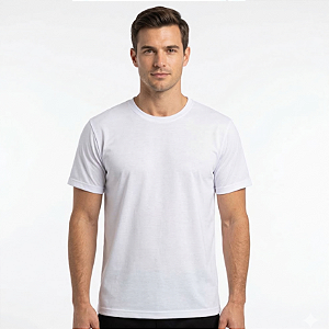 Camisa para sublimação tradicional branca gola punho 100% poliéster Premium