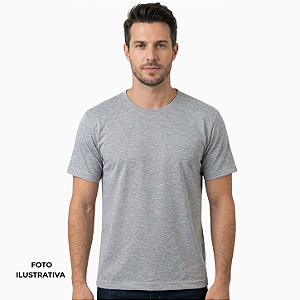 Camisa para sublimação tradicional cinza mescla gola punho 100% poliéster Premium