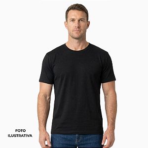Camisa tradicional preta gola punho malha 100% poliéster Premium
