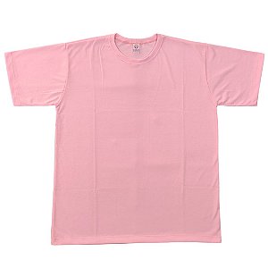 Camisa para sublimação tradicional rosa bebê gola punho 100% poliéster Premium