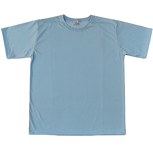 Camisa para sublimação tradicional azul bebê gola punho 100% poliéster Premium