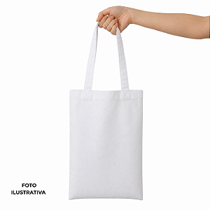 Sacola Ecobag para sublimação oxford branco 100% poliéster 20cm x 30cm