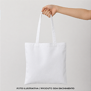 Sacola Ecobag para sublimação oxford branco 100% poliéster 30cm x 30cm