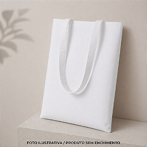 Sacola Ecobag para sublimação oxford branco 100% poliéster 30cm x 40cm