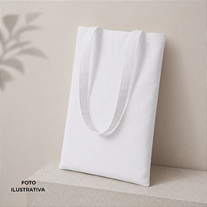 Sacola Ecobag para sublimação oxford branco 100% poliéster 30cm x 40cm