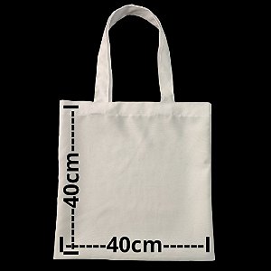 Sacola Ecobag para sublimação oxford branco 100% poliéster 40cm x 40cm