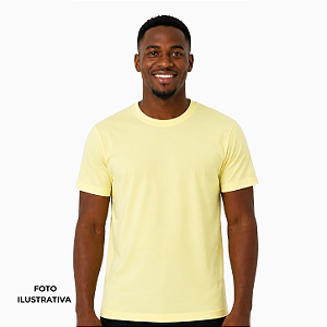 Camisa para sublimação tradicional amarelo bebê gola punho 100% poliéster