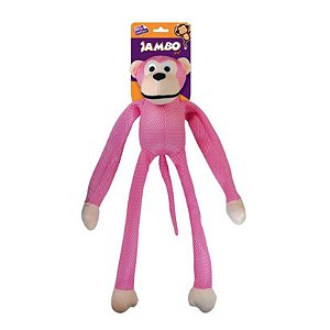Brinquedo para Cachorro Macaco Mesh Rosa G Jambo Pet