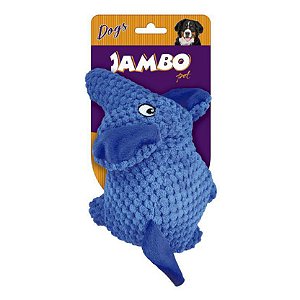Brinquedo para Cachorro Pelúcia Elefante Azul Jambo Pet