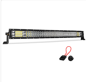 Barra de LED 32 Pol 82cm 7D 441W 39690Lm Lente Spot 30º Flood 150º + Válvula + Fusível - CURVA
