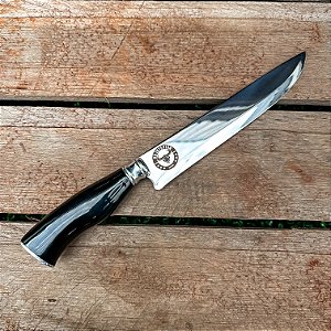 FACA DU INTERIOR 8” Com Cabo em Resina Preta - Personalizada