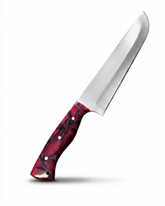 Faca Para Churrasco 8" com Bainha em Couro