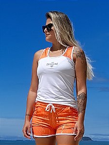 Conjunto Beach Tennis Feminino Shorts Boxer e Regata Maldivas