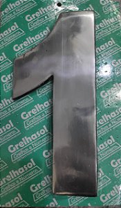 Algarismo Aluminio Polido Grande 24 Cm Numero 1 - Grelhasol