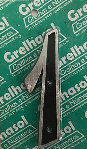 Algarismo Aluminio Medio Lixado Numero 1 - Grelhasol
