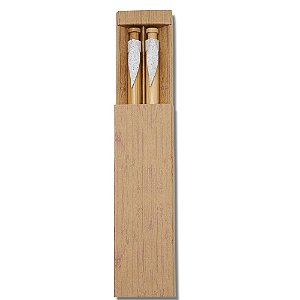 Conjunto Caneta e Lapiseira Bambu - 14334