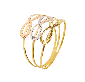 ANEL INFINITO TRICOLOR OURO 18K PC 2.97